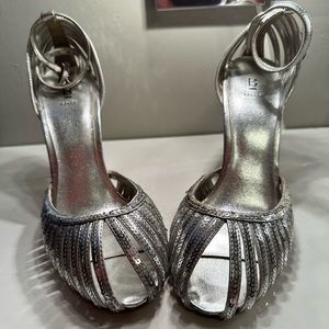 Silver Sequence Heels from Bakers